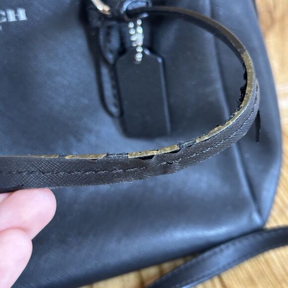 Coach Peyton Bennett Mini Satchel Black Leather Crossbody and Top Handles - Picture 2 of 16